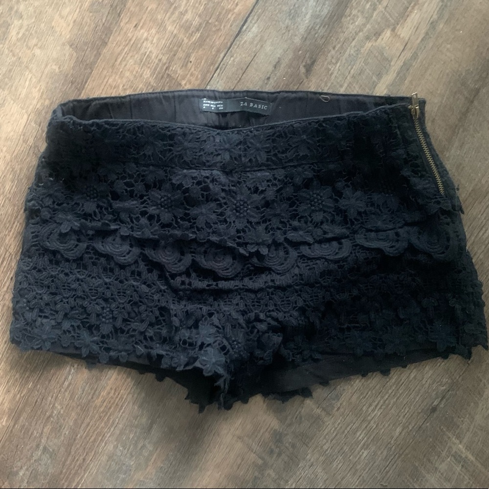 Zara embroidered shorts